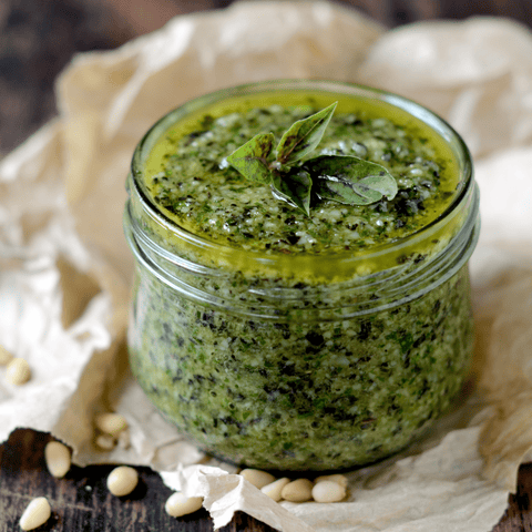 Vegansk pesto med næringsgjær - Kinsarvik Naturkost