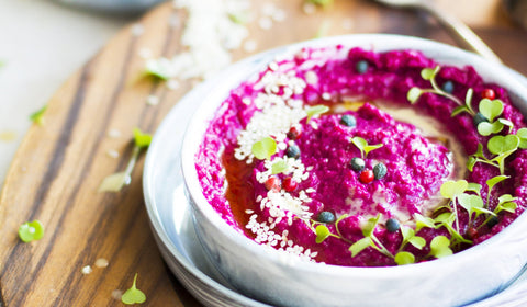 Vegansk rødbetehummus - Kinsarvik Naturkost