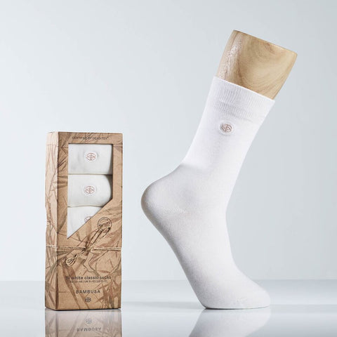 Bambusa dressokker naturhvit 5 par