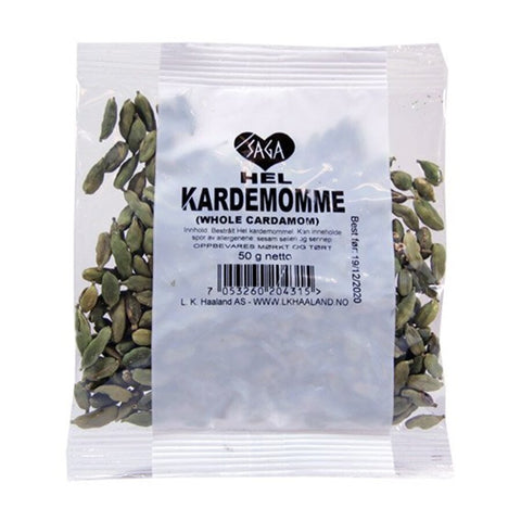 Saga hel kardemomme pose 25 g