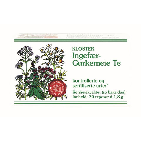 Kloster ingefær & gurkemeie te 20 poser