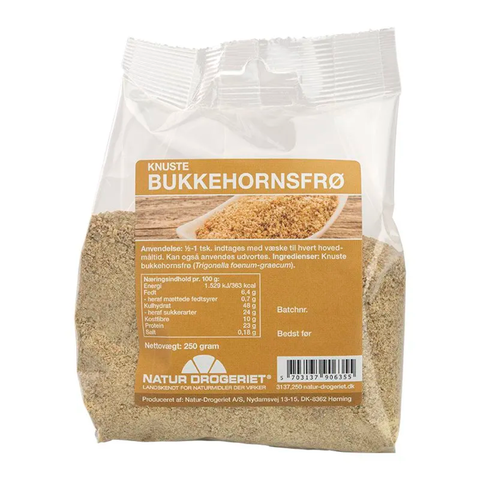 Natur drogeriet knuste bukkehornsfrø 250 gr