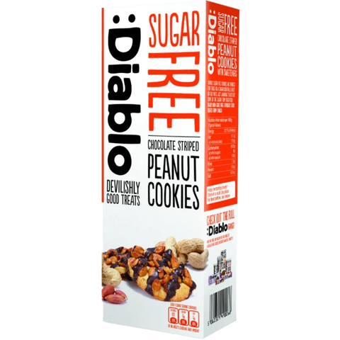 Diablo chocolate striped peanut cookies 150 g