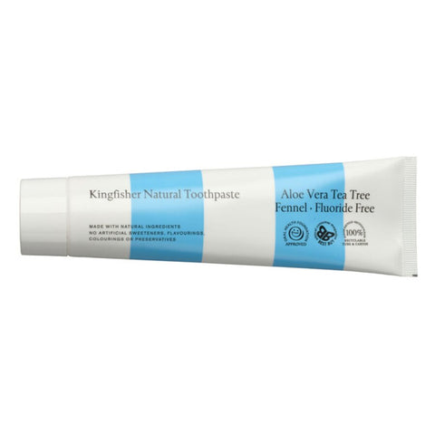 Kingfisher aloe vera, tea tree & fennikel uten fluor 100 ml