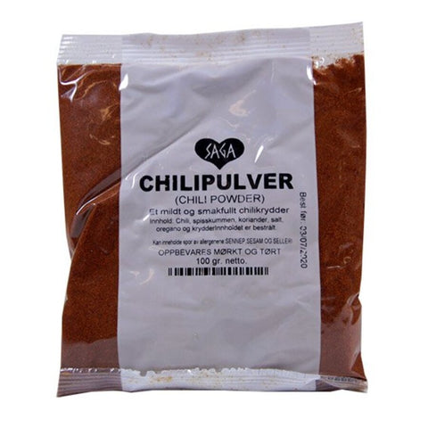Saga chilipulver pose 60 g