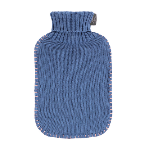 Fashy varmeflaske blå bomull 2 liter