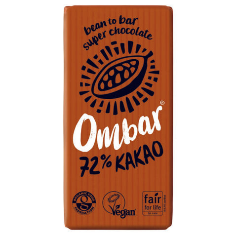 Ombar økologisk probiotisk mørk sjokolade 72% 35 g