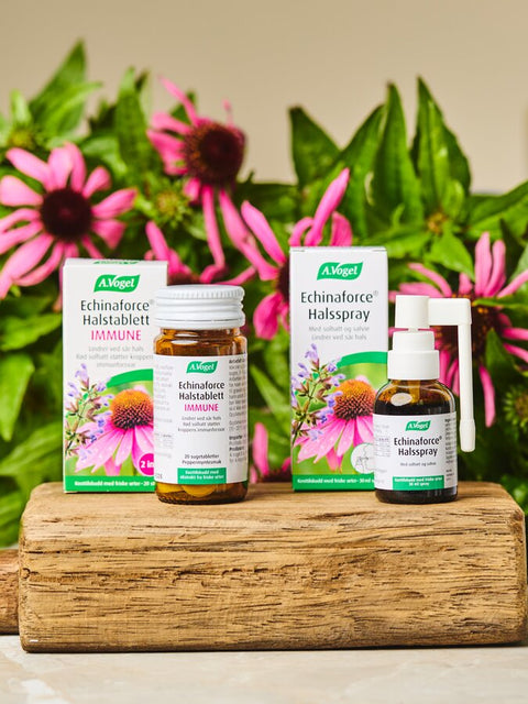 Hasltablett immune og halsspray