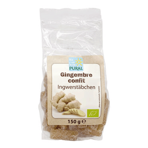 Pural kandisert ingefær 150 gr - Kinsarvik NaturkostPural3184340110531#helsekost#