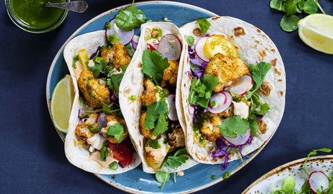 Hjemmelaget ovnsbakt blomkål- taco - Kinsarvik Naturkost