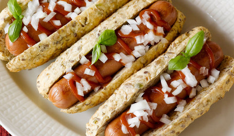 Lavkarbo pølsebrød av Funksjonell brødmiks - Kinsarvik Naturkost