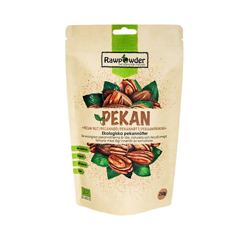 RAWPOWDER RAWPOWDER PEKANNØTTER ØKOLOGISK 250 GR