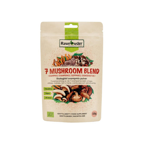 RAWPOWDER 7 MUSHROOM BLEND ØKOLOGISK 100 GR