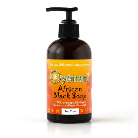 Oyemam flytende african black soap med tea tree 250 ml