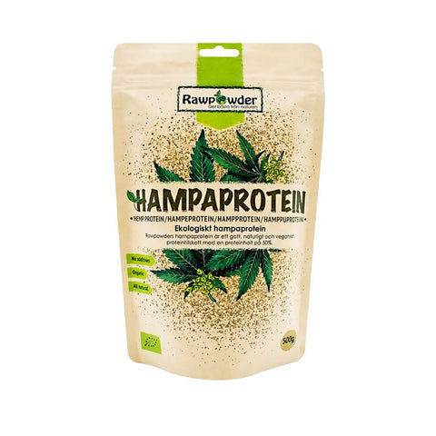 RAWPOWDER HEMP PROTEIN ØKOLOGISK 500 GR