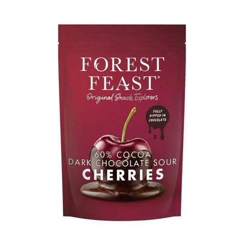 FOREST FEAST BELGIAN DARK CHOCOLATE SOUR CHERRIES 100 GR