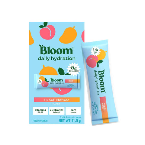 BLOOM KOSTTILSKUDD DAILY HYDRATION PEACH MANGO 5 STICKS