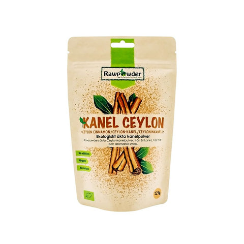 RAWPOWDER KANEL CEYLON MALT ØKOLGISK 125 GR