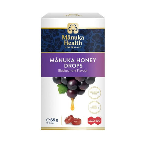 Manuka Health honningdrops med solbær 65 g
