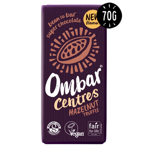 Ombar økologisk sjokolade med hasselnøtttrøffel 70 g