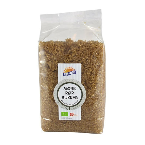 Rømer mørk rørsukker 1 kg økologisk