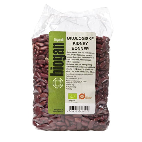 Biogan kidney bønner 1 kg økologisk