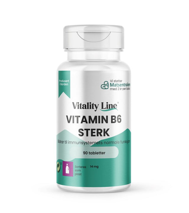 Vitality line vitamin b6 sterk 90 tabletter – Kinsarvik Naturkost