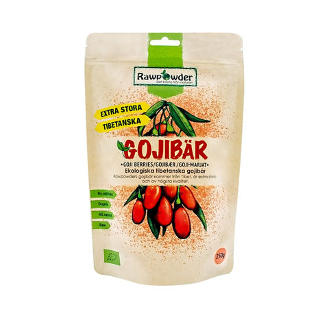 RAWPOWDER GOJI GOLDEN STORE TIBETANSKE ØKOLOGISK 250 GR
