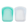 Stasher silicone pocket bag clear / aqua 2 stk