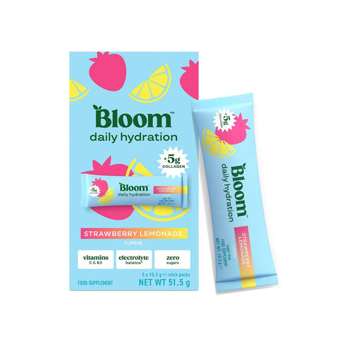 BLOOM KOSTTILSKUDD DAILY HYDRATION STRAWBERRY LEMON 5 STICKS