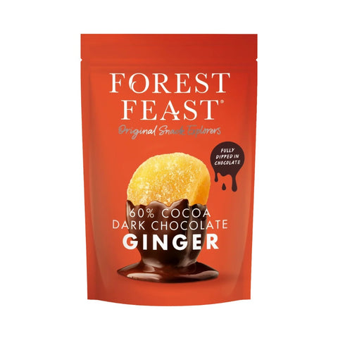 FOREST FEAST 60% COCOA DARK CHOCOLATE GINGER 130 GR