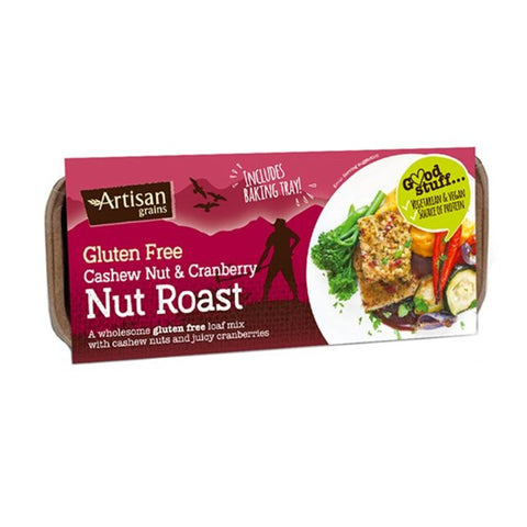 Artisan glutenfri cashewt & tranebær nøttestek 200 g