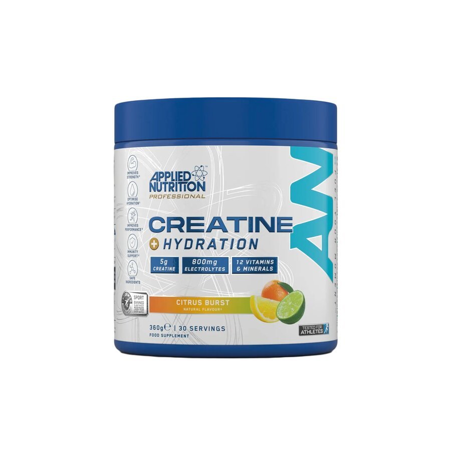 Applied Nutrition Kreatin + Hydration Citrus Burst 360 g - Kinsarvik NaturkostKreatinApplied nutrition5056555210291helsekost
