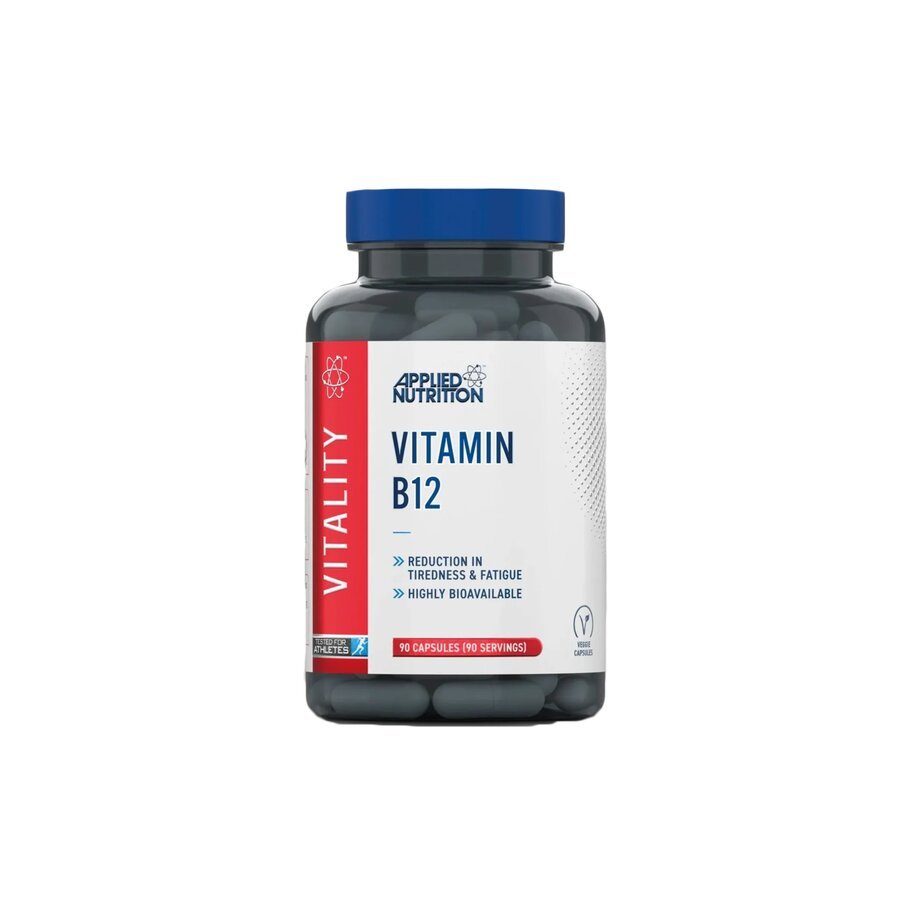 Applied Nutrition Vitamin B12 90 Kapsler - Kinsarvik NaturkostVitamin BApplied nutrition5056555206676helsekost