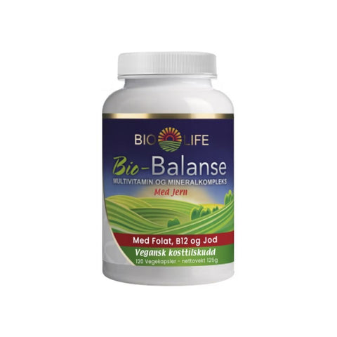 Bio Life Bio-Balanse med jern 100 kapsler - Kinsarvik NaturkostMultimineralerBio life7037391896472#helsekost#