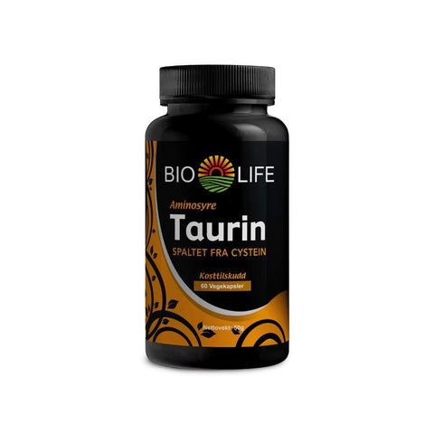 Bio Life Taurin 60 kapsler - Kinsarvik NaturkostAminosyrerBio life5060319000035#helsekost#