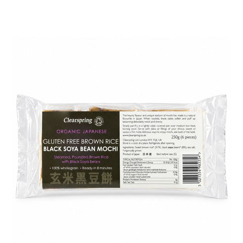 Clearspring black soya bean mochi 250 g - Kinsarvik NaturkostAsiatisk matClearspring5021554989356#helsekost#