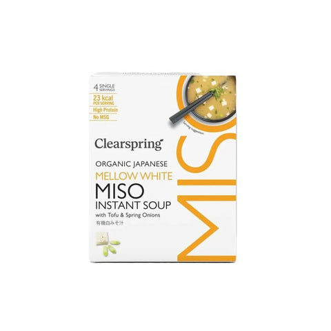Clearspring misosuppe - hvit med tofu 4 x 8 gr - Kinsarvik NaturkostJapansk matClearspring5021554005759helsekost