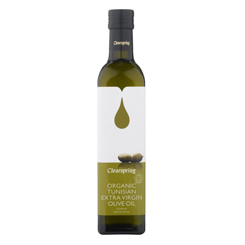 Clearspring tunisisk extra virgin olivenolje 500 ml - Kinsarvik NaturkostOlivenoljeClearspring5021554986904#helsekost#