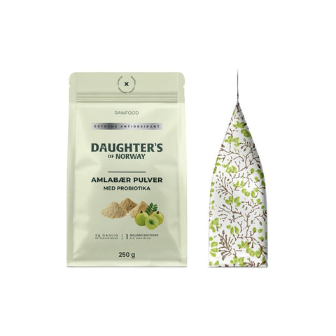 Daughter's Of Norway Premium Amlabær med probiotika 250 g - Kinsarvik NaturkostTørket frukt & bærDaughter's of norway7090066040075helsekost