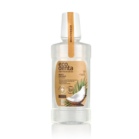 Ecodenta Munnskyllevann Kokosnøtt Peppermynte u/fluor 500ml - Kinsarvik NaturkostTannkrem uten fluorEcodenta4770001001394helsekost