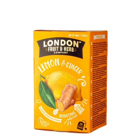 London Fruit & Herb lemon & ginger 20 poser - Kinsarvik NaturkostLondon Fruit & HerbLondon fruit & herb5060123607802helsekost