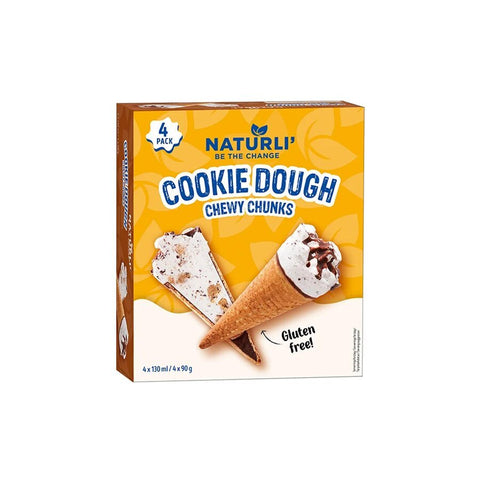 Naturli cookie dough kroneis 4 x 90 g - Kinsarvik NaturkostIskremNaturli5701977001841helsekost
