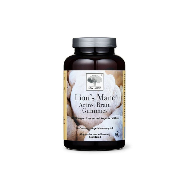New Nordic lions mane active brain gummies 60 stk - Kinsarvik NaturkostSoppNew nordic5021807014279helsekost