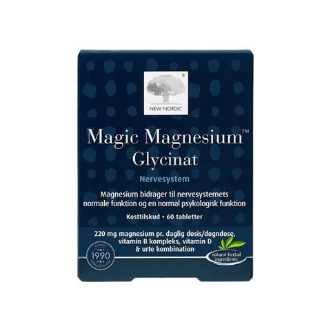 New Nordic Magic Magnesium Glycinat 60tab - Kinsarvik NaturkostMagnesium GlysinatNew nordic5021807008131#helsekost#