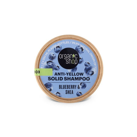 Organic Shop anti yellow shampoo bar blueberry & shea 60 g - Kinsarvik NaturkostSjampoOrganic shop4743318142463helsekost