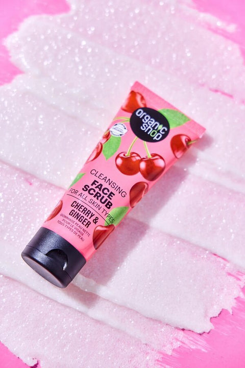 Organic Shop cleansing face scrub cherry & ginger 75 ml - Kinsarvik NaturkostAnsiktsrensOrganic shop4744183012202helsekost