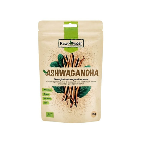 Rawpowder ashwagandhapulver 125 g - Kinsarvik NaturkostAshwagandha (supermat)Rawpowder7340135201297helsekost