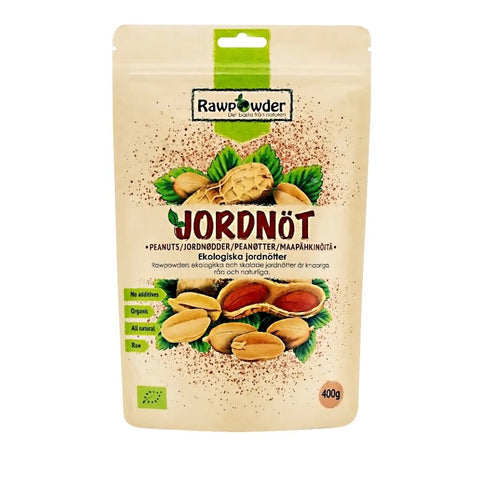 Rawpowder peanøtter 400 g - Kinsarvik NaturkostPekannøtter, paranøtter & peanøtterRawpowder7340135201945#helsekost#