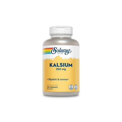 Solaray kalsium 250 mg 120 kapsler - Kinsarvik NaturkostKalsiumSolaray7058990772172helsekost